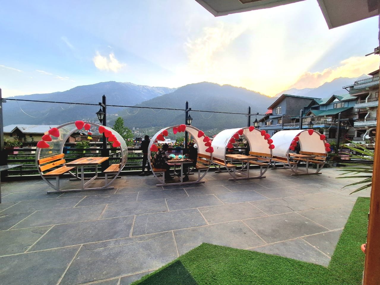 Mountain view from the BTH Hotels & Resorts terrace, Manali