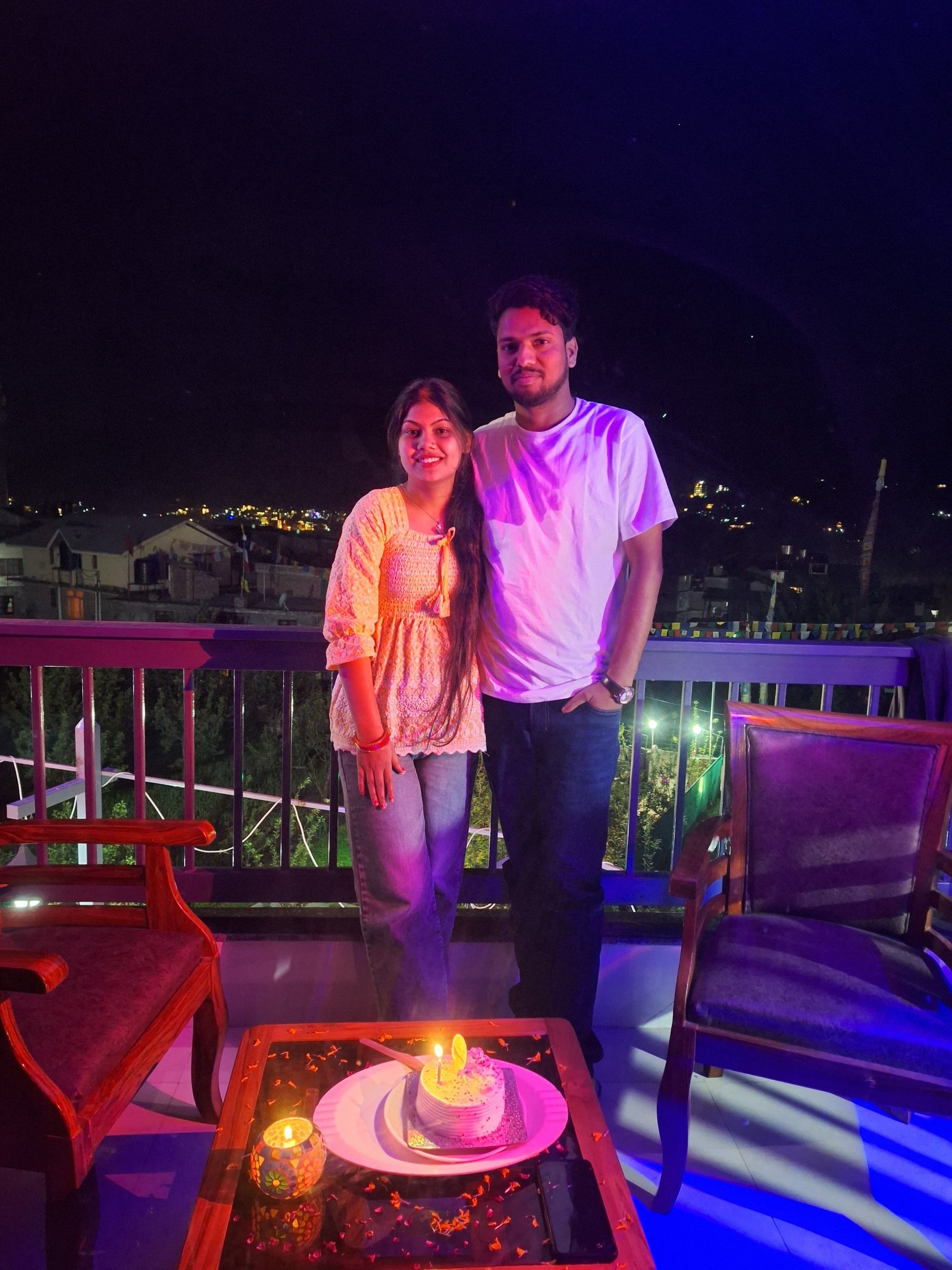 Guests celebrating a birthday on the terrace at BTH Hotels & Resorts