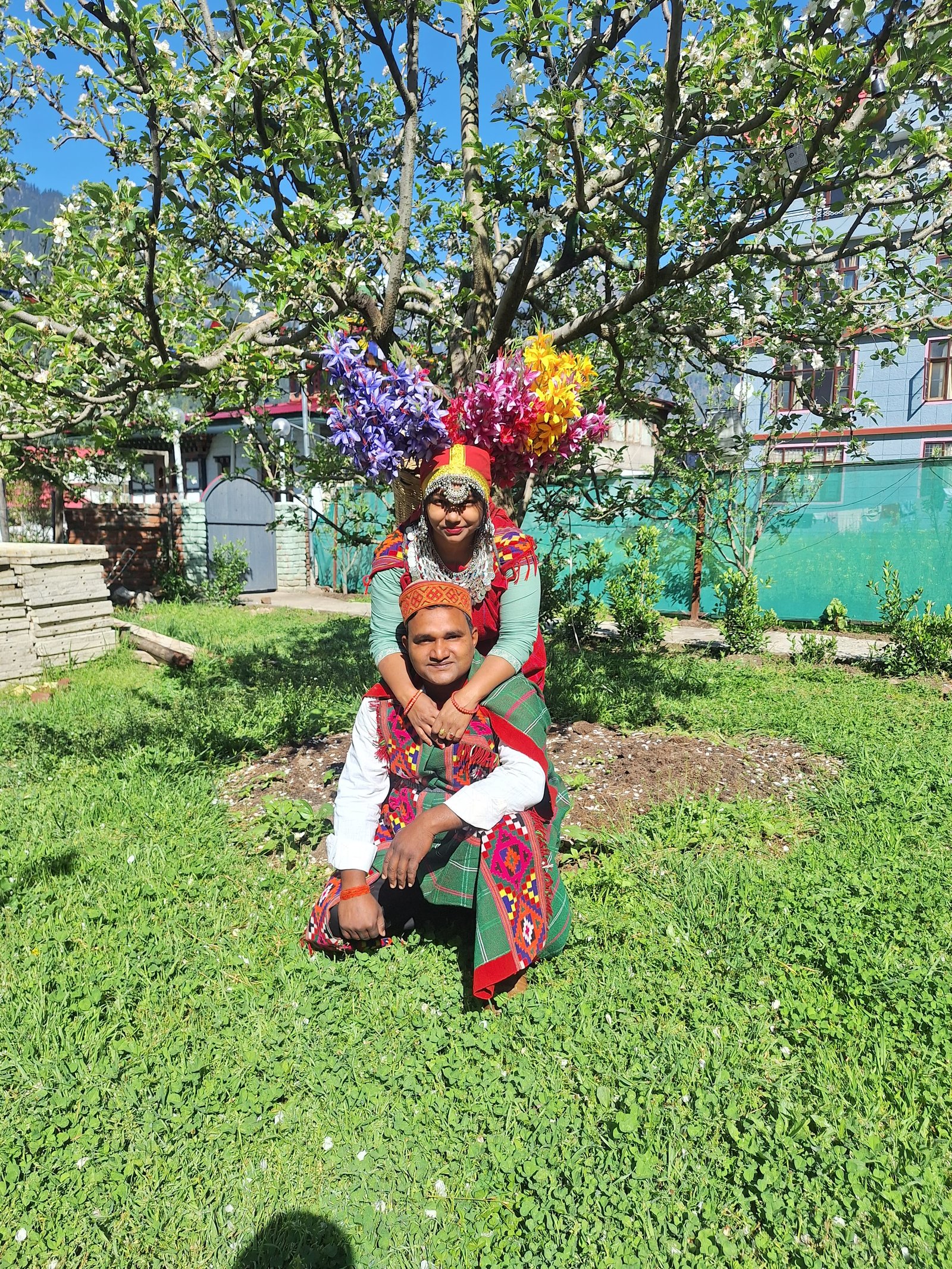 Guests in traditional Himachali attire near BTH Hotels & Resorts
